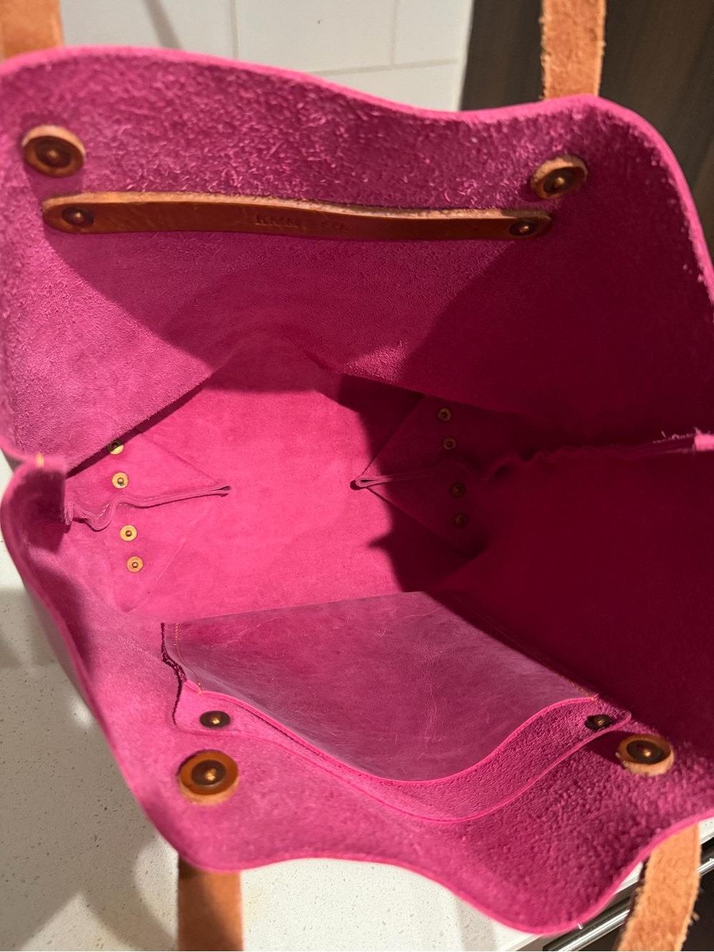 KMM & Co Pink leather tote - Picture 11 of 12